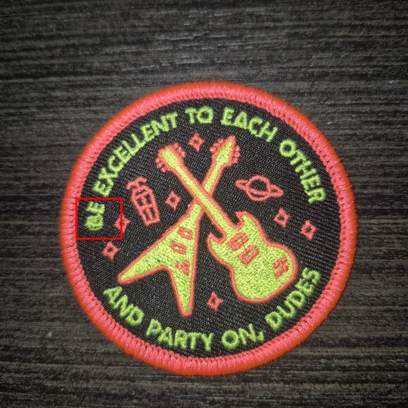 **DISCOUNT DEFECT** Be Excellent Neon Patch - Wyld Stallyns - Bill and Ted - Picture 2 of 3